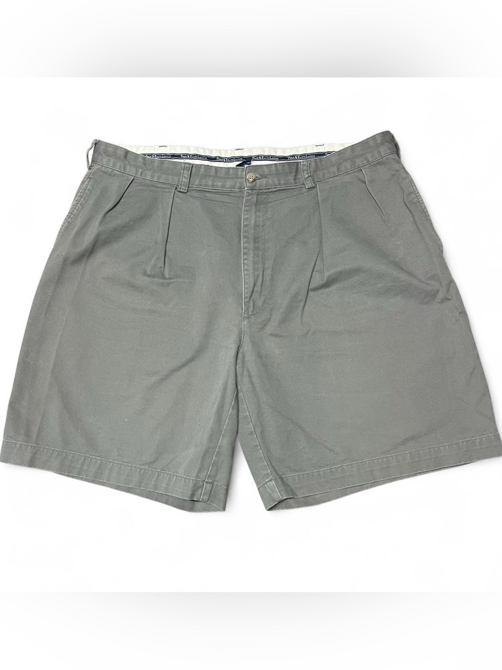 Polo Ralph Lauren Shorts Mens 40 Khaki Pleated Chino Preppy Tyler Shorts VTG 90s